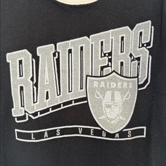 JUNK FOOD CLOTHING Las Vegas Raiders NFL Tank Top Black White Women’s Size Large - Picture 6 of 10